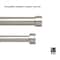 Umbra Cappa Nickel Silver Double Curtain Rod 120 in. L X 180 in. L 1014402-411 - alternate 4